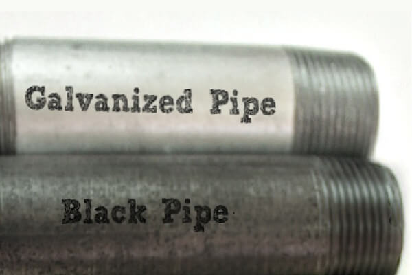 Diferença entre tubos Black Irons e tubos galvanizados