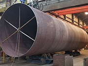 What should be done when the cooling of large-diameter steel pipes is completed