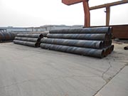 Welding treatment of thick-walled spiral steel pipe